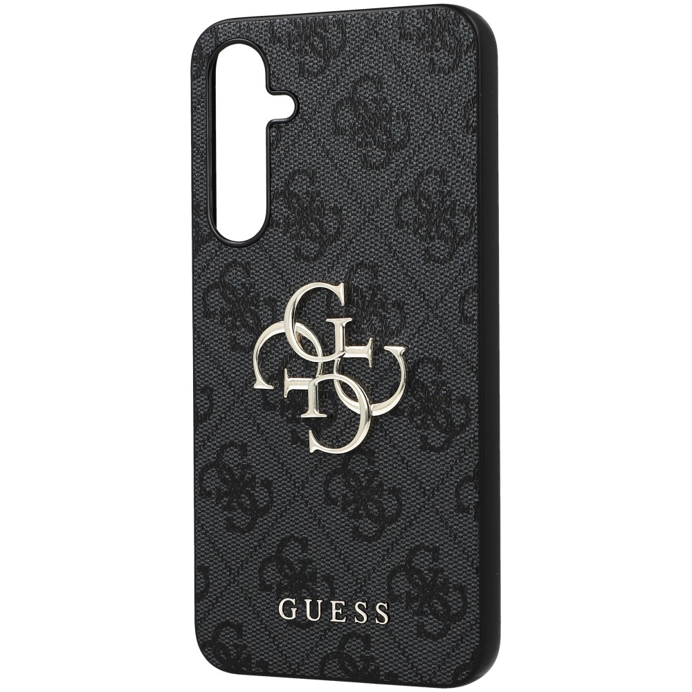 Oryginalne i ekskluzywne etui 4G Big Metal Logo od marki Guess do Samsung Galaxy A55, czarne